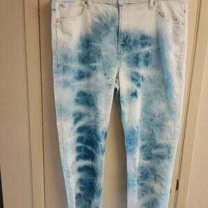 Women's Gap Boyfriend Standard Rise Tie Dye Jeans Size 16/33 NWT